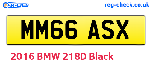 MM66ASX are the vehicle registration plates.