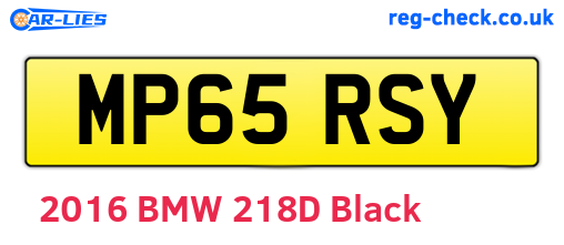 MP65RSY are the vehicle registration plates.