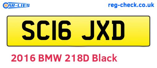 SC16JXD are the vehicle registration plates.