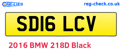 SD16LCV are the vehicle registration plates.