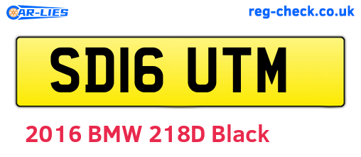 SD16UTM are the vehicle registration plates.