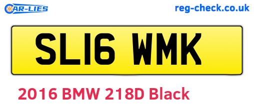 SL16WMK are the vehicle registration plates.