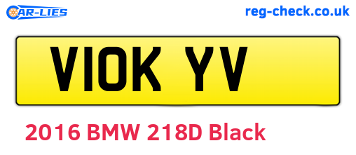 V10KYV are the vehicle registration plates.
