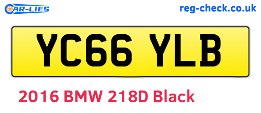 YC66YLB are the vehicle registration plates.