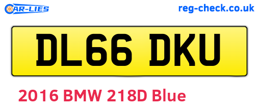 DL66DKU are the vehicle registration plates.