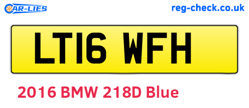 LT16WFH are the vehicle registration plates.