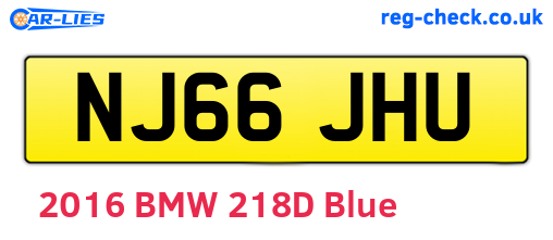 NJ66JHU are the vehicle registration plates.