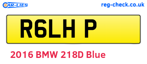 R6LHP are the vehicle registration plates.