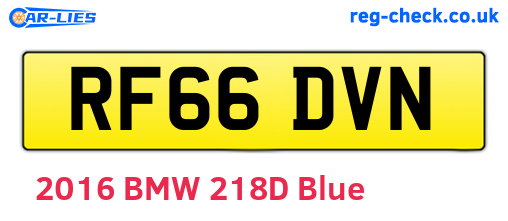 RF66DVN are the vehicle registration plates.