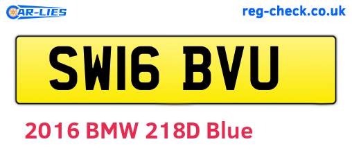 SW16BVU are the vehicle registration plates.
