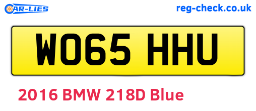 WO65HHU are the vehicle registration plates.
