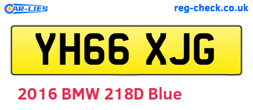 YH66XJG are the vehicle registration plates.