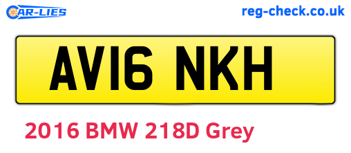 AV16NKH are the vehicle registration plates.