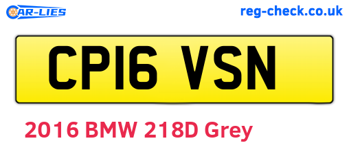 CP16VSN are the vehicle registration plates.
