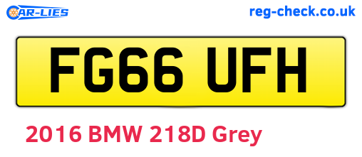 FG66UFH are the vehicle registration plates.