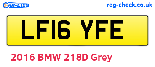 LF16YFE are the vehicle registration plates.