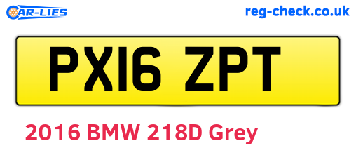 PX16ZPT are the vehicle registration plates.