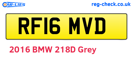 RF16MVD are the vehicle registration plates.