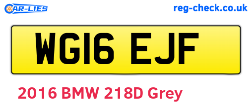 WG16EJF are the vehicle registration plates.