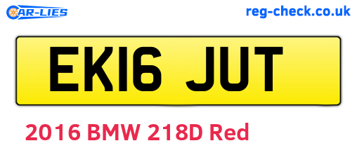 EK16JUT are the vehicle registration plates.