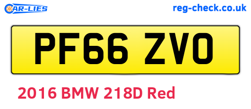 PF66ZVO are the vehicle registration plates.
