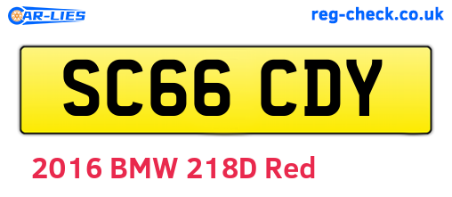 SC66CDY are the vehicle registration plates.