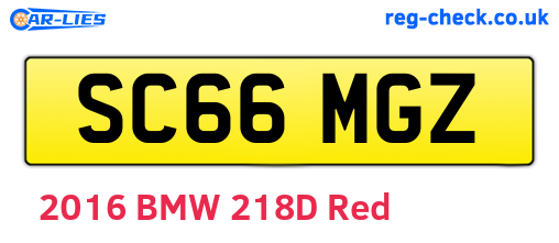 SC66MGZ are the vehicle registration plates.