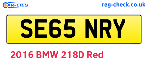 SE65NRY are the vehicle registration plates.