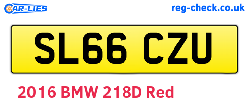 SL66CZU are the vehicle registration plates.