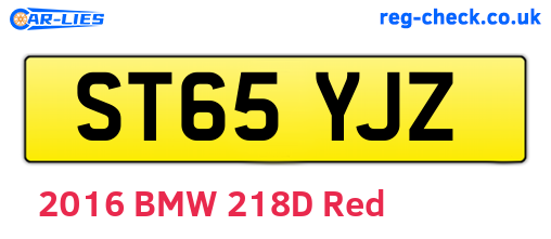 ST65YJZ are the vehicle registration plates.