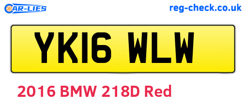 YK16WLW are the vehicle registration plates.