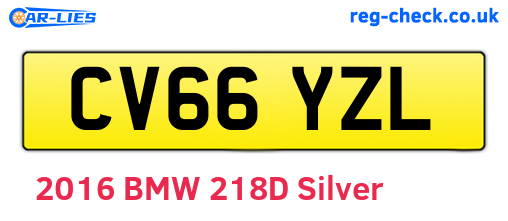 CV66YZL are the vehicle registration plates.