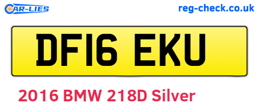DF16EKU are the vehicle registration plates.