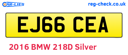 EJ66CEA are the vehicle registration plates.
