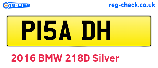 P15ADH are the vehicle registration plates.