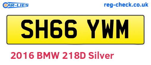 SH66YWM are the vehicle registration plates.