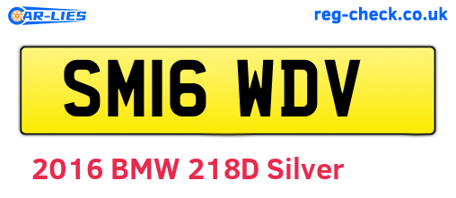 SM16WDV are the vehicle registration plates.