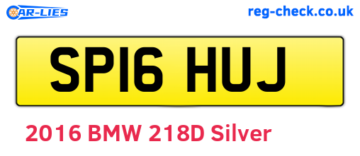 SP16HUJ are the vehicle registration plates.