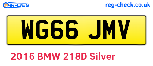 WG66JMV are the vehicle registration plates.