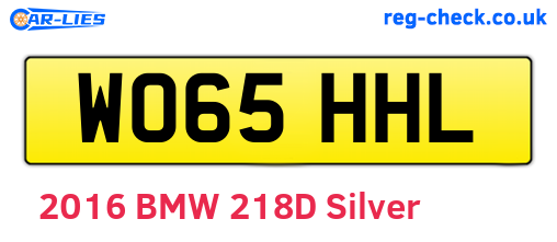 WO65HHL are the vehicle registration plates.