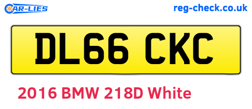 DL66CKC are the vehicle registration plates.