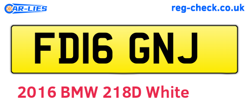 FD16GNJ are the vehicle registration plates.