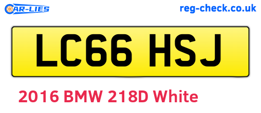LC66HSJ are the vehicle registration plates.