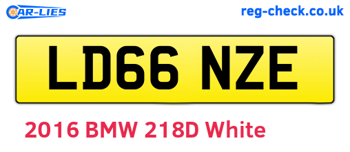 LD66NZE are the vehicle registration plates.