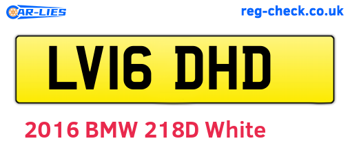 LV16DHD are the vehicle registration plates.