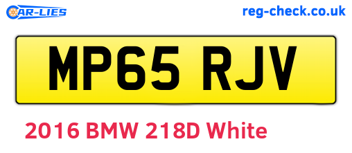 MP65RJV are the vehicle registration plates.