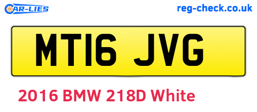MT16JVG are the vehicle registration plates.