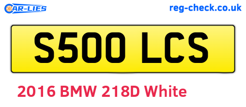 S500LCS are the vehicle registration plates.