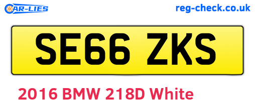 SE66ZKS are the vehicle registration plates.