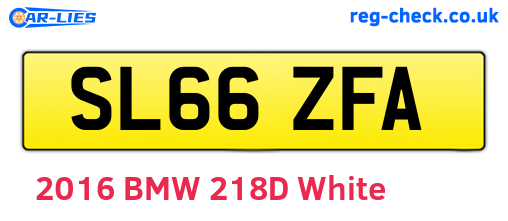 SL66ZFA are the vehicle registration plates.
